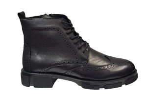 Ghete barbati, casual, din piele naturala, fermoar, imblanite, VIK215N Marimea 43 - Img 4