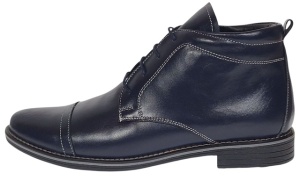 Ghete barbati casual din piele naturala imblanite Bleumarin BOND1BL - Img 8