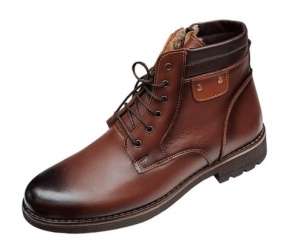 Ghete barbati casual din piele naturala (imblanite) Maro GKR39M