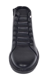 Ghete barbati casual din piele naturala imblanite Negre GS2021N - Img 8