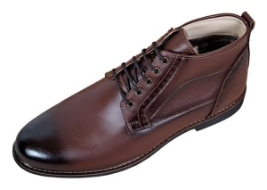 Ghete barbati casual din piele naturala maro imblanite Karo GKR56M - Img 8