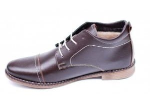 Ghete barbati din piele naturala casual, elegante Bond 2 maro - Made in Romania - Img 4