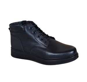 Ghete barbati din piele naturala imblanite culoare neagra GSSPORT23N - Img 6