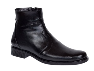 Ghete barbati office elegante din piele naturala cu fermoar Bleumarin TANCABL - Img 3