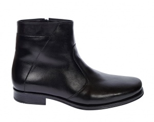 Ghete barbati office, elegante din piele naturala cu fermoar, Negru GMORISN - Img 3