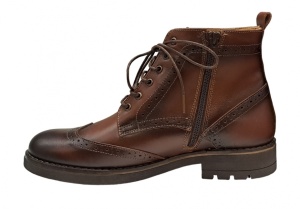Ghete barbati Oxford din piele naturala imblanite Maro GKR29M - Img 6