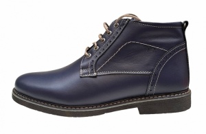 Ghete casual barbati din piele naturala (imblanite) Tomas Bleumarin GKR20BLM - Img 2