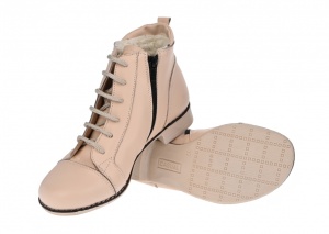 Ghete dama casual din piele naturala, imblanite - Made in Romania G21BEJBOX - Img 5