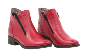 Ghete dama casual din piele naturala Nataly Rosu T 316 BZ-ROSU - Img 3