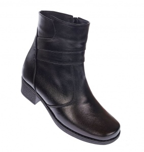 Ghete dama casual imblanite din piele naturala cu fermoar GD6N - Img 3