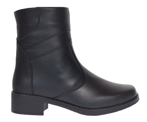 Ghete dama casual imblanite din piele naturala cu fermoar MVS707N - Img 7