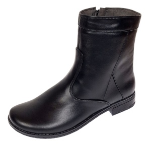 Ghete dama din piele naturala cu fermoar imblanite MVS22N - Img 3