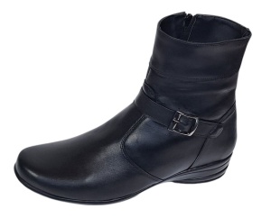 Ghete dama Marimea 39 din piele naturala cu fermoar imblanite GD156N2 - Img 5