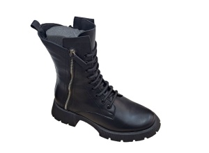 Ghete dama negre, casual, din piele naturala, SCV968N - Img 4