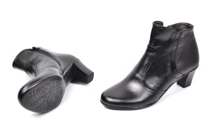 Ghete dama negre, croco din piele naturala cu - ROVI291A - Img 2