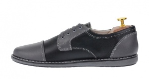 Marimea 39 Pantofi sport barbati din piele naturala GRI - L338NGRI - Img 3