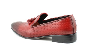 Mocasini barbati, rosii din piele naturala - L036RED - Img 6