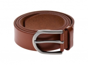 Oferta marimea 125 , curea barbati eleganta , din piele naturala , maro 3,7 cm - DR1MARO125