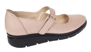 Oferta marimea 35, 39 - Pantofi dama din piele naturala cu bareta, Bej - LP38BEJ - Img 4