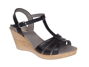 Oferta marimea 35 - Sandale dama din piele naturala Negru LNA134NBOX