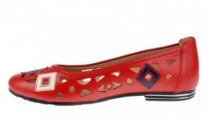 OFERTA marimea 36 - Balerini dama casual din piele naturala Rosu - SCV403R - Img 4