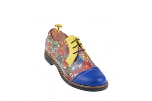 OFERTA marimea 36- Pantofi dama din piele naturala multicolora - LP10BLGR