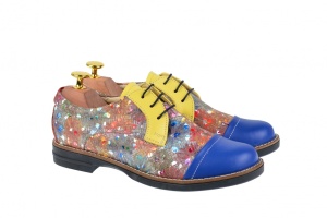 OFERTA marimea 36- Pantofi dama din piele naturala multicolora - LP10BLGR - Img 4