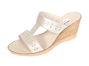 Oferta marimea 36 Papuci dama din piele naturala cu platforme de 7cm LPAP88BEJ - Img 7