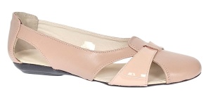 Oferta marimea 37 Balerini dama decupati din piele naturala Bej LZENABEJLAC - Img 5