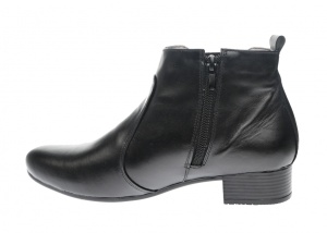 Oferta marimea 37 Botine dama negre din piele naturala cu elastic - LNA275C - Img 4