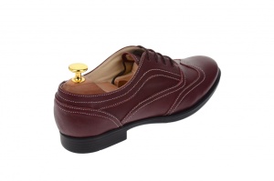 Oferta marimea 37 Pantofi dama, casual din piele naturala, culoare grena, LP29GRENA - Img 5