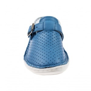 Oferta marimea 37 Saboti medicali dama din piele naturala Royal Blue Med-Line LBR128BLUE - Img 3