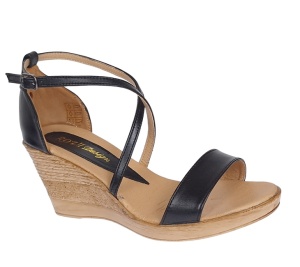 Oferta marimea 38, 39 - Sandale dama casual elegante din piele naturala Negru LS7N2