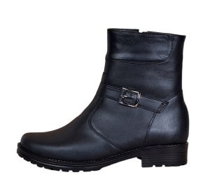 OFERTA MARIMEA 38, 40 - Ghete dama, din piele naturala, cu fermoar, negru, imblanite - LGCATN - Img 4