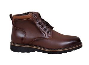 Oferta Marimea 38, 42 Ghete barbati casual, din piele naturala Maro cu fermoar LCORSAFM - Img 8
