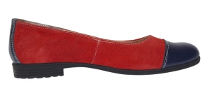Oferta marimea 38 Balerini dama casual din piele naturala Rosu - Bleumarin LRUTBLR - Img 6