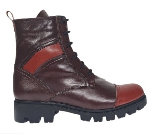 Oferta marimea 39Ghete dama din piele naturala cu siret si fermoar Amanda Maro LG215MM - Img 2