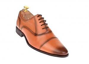 Oferta marimea 40 Pantofi barbati eleganti din piele naturala maro BRUNO - L347CON
