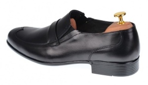 Oferta marimea 40 Pantofi barbati negri office eleganti din piele naturala Elion LELY13N - Img 4