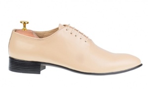 Oferta marimea 40 Pantofi barbati office eleganti din piele naturala bej LMOD1BEJ - Img 2