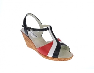 OFERTA MARIMEA 40 - Sandale dama din piele naturala cu platforme 7cm, Rosu, Alb, Negru, BOX,LS47RANBOX - Img 6