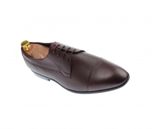 OFERTA MARIMEA 41 - Pantofi barbati bordeaux, office, eleganti, cu siret, din piele naturala L709VIS - Img 4