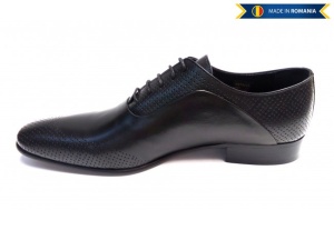 Oferta Marimea 42 Pantofi barbati eleganti din piele naturala cu perforatii L587N - Img 2