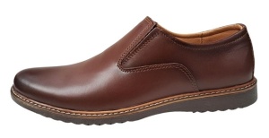 Oferta Marimea 43 Pantofi barbati casual din piele naturala maro fara siret L330ELM - Img 3