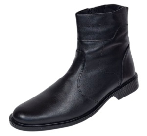Oferta Marimea 44 Ghete barbati din piele naturala cu fermoar imblanite LGKR714N - Img 4