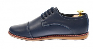 Oferta Pantofi barbati din piele naturala bleumarin 338 Marimea 44 - Img 5
