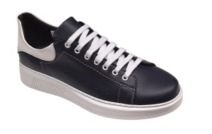 Pantofi barbati casual din piele naturala, Bleumarin - Alb, GKR-COMBAT-2N - Img 5