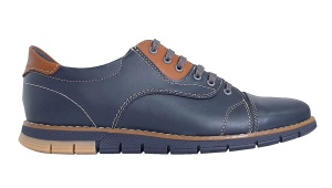 Pantofi barbati, casual din piele naturala, Bleumarin, GKR67BL - Img 4