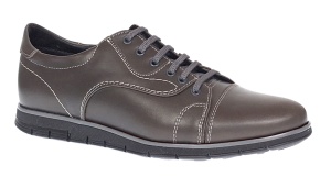 Pantofi barbati casual din piele naturala Gri, GKR67GRI - Img 2