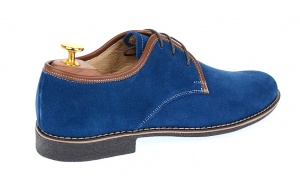 Pantofi barbati casual din piele naturala intoarsa - Model Albastru P34MBL - Img 3